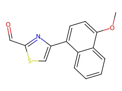 4-(4-Methoxynaphthalen-1-yl)-1,3-thiazole-2-carbaldehyde structure
