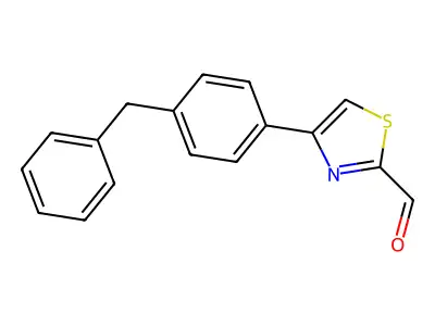 4-(4-Benzylphenyl)-1,3-thiazole-2-carbaldehyde structure