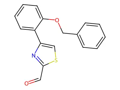 4-[2-(Benzyloxy)phenyl]-1,3-thiazole-2-carbaldehyde structure