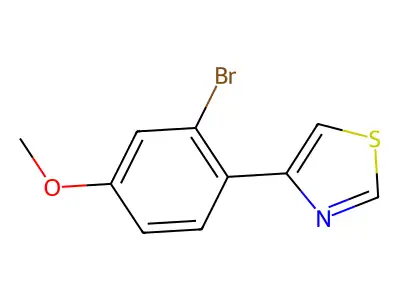 4-(2-Bromo-4-methoxyphenyl)-1,3-thiazole structure