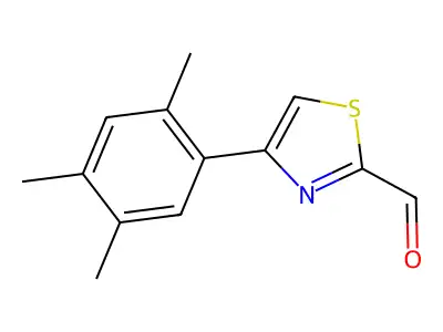 4-(2,4,5-Trimethylphenyl)-1,3-thiazole-2-carbaldehyde structure