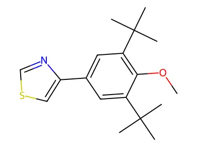 4-(3,5-Ditert-butyl-4-methoxyphenyl)-1,3-thiazole structure