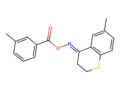 [(6-Methyl-2,3-dihydrothiochromen-4-ylidene)amino] 3-methylbenzoate structure