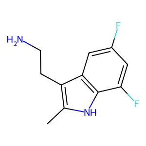 2-(5,7-difluoro-2-methyl-1H-indol-3-yl)ethanamine structure