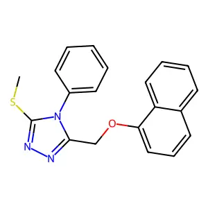 3-(methylsulfanyl)-5-[(1-naphthyloxy)methyl]-4-phenyl-4H-1,2,4-triazole structure