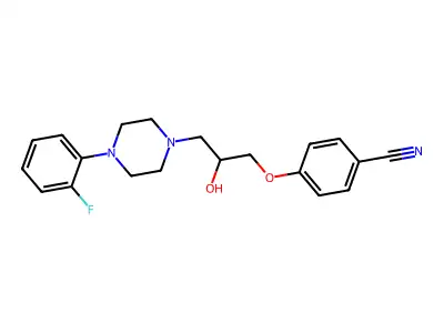 4-{3-[4-(2-Fluorophenyl)piperazino]-2-hydroxypropoxy}benzenecarbonitrile structure