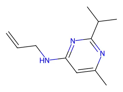 N-allyl-2-isopropyl-6-methyl-4-pyrimidinamine structure