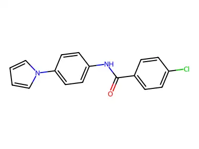 4-chloro-N-[4-(1H-pyrrol-1-yl)phenyl]benzenecarboxamide structure