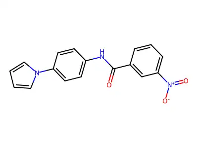 3-nitro-N-[4-(1H-pyrrol-1-yl)phenyl]benzenecarboxamide structure