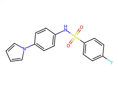 4-fluoro-N-[4-(1H-pyrrol-1-yl)phenyl]benzenesulfonamide structure