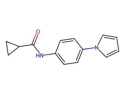 N-[4-(1H-pyrrol-1-yl)phenyl]cyclopropanecarboxamide structure