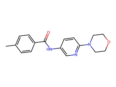 4-methyl-N-(6-morpholino-3-pyridinyl)benzenecarboxamide structure