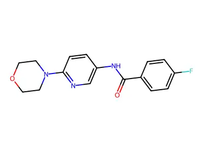 4-fluoro-N-(6-morpholino-3-pyridinyl)benzenecarboxamide structure