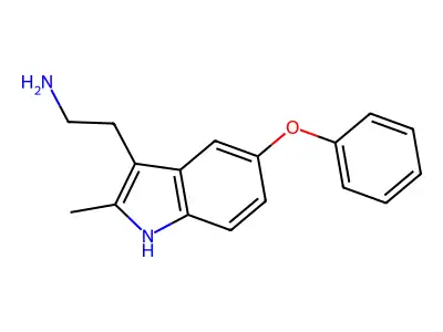 2-(2-methyl-5-phenoxy-1H-indol-3-yl)ethanamine structure