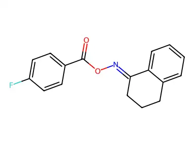 4-fluorobenzoic acid (3,4-dihydro-2H-naphthalen-1-ylideneamino) ester structure