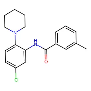 N-(5-chloro-2-piperidin-1-ylphenyl)-3-methylbenzamide structure