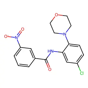 N-(5-chloro-2-morpholinophenyl)-3-nitrobenzenecarboxamide structure