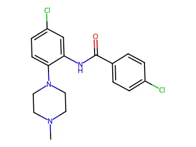 4-chloro-N-[5-chloro-2-(4-methylpiperazin-1-yl)phenyl]benzamide structure