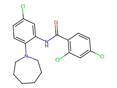 N-[2-(azepan-1-yl)-5-chlorophenyl]-2,4-dichlorobenzamide structure