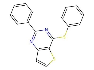2-Phenyl-4-(phenylsulfanyl)thieno[3,2-d]pyrimidine structure