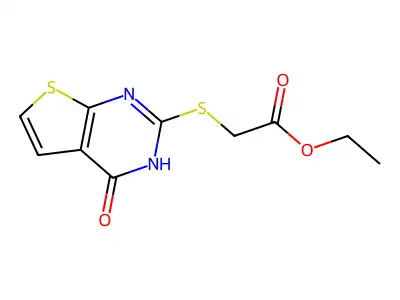 Ethyl 2-[(4-hydroxythieno[2,3-d]pyrimidin-2-yl)sulfanyl]acetate structure