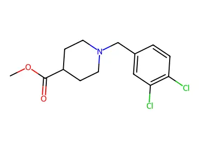 Methyl 1-(3,4-dichlorobenzyl)-4-piperidinecarboxylate structure