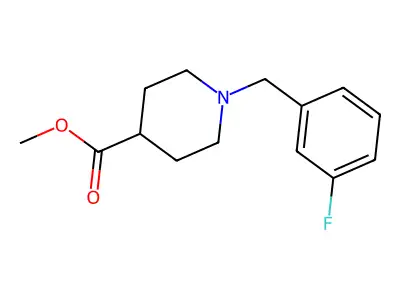 Methyl 1-(3-fluorobenzyl)-4-piperidinecarboxylate structure