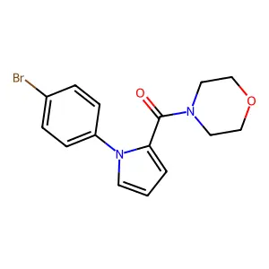 [1-(4-bromophenyl)-1H-pyrrol-2-yl](morpholino)methanone structure