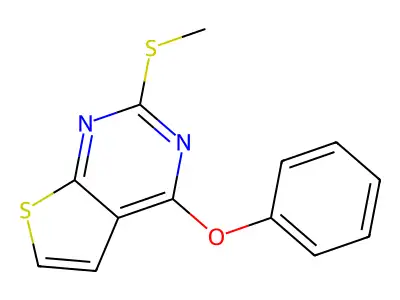2-(Methylsulfanyl)-4-phenoxythieno[2,3-d]pyrimidine structure