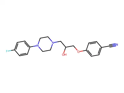 4-{3-[4-(4-Fluorophenyl)piperazino]-2-hydroxypropoxy}benzenecarbonitrile structure