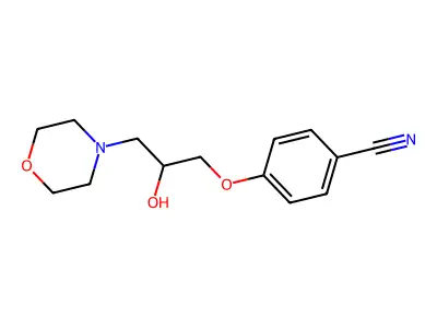 4-(2-Hydroxy-3-morpholinopropoxy)benzenecarbonitrile structure