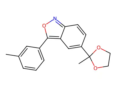 5-(2-Methyl-1,3-dioxolan-2-yl)-3-(3-methylphenyl)-2,1-benzoxazole structure