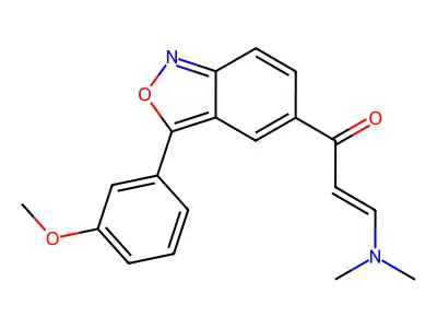 3-(Dimethylamino)-1-[3-(3-methoxyphenyl)-2,1-benzoxazol-5-yl]prop-2-en-1-one structure