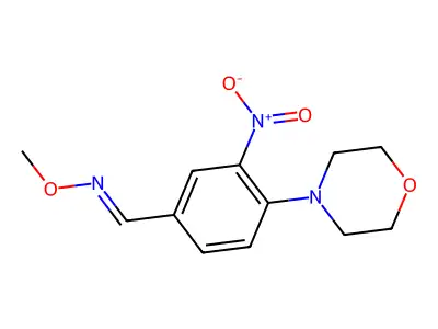 Methoxy({[4-(morpholin-4-yl)-3-nitrophenyl]methylidene})amine structure