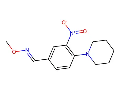 Methoxy({[3-nitro-4-(piperidin-1-yl)phenyl]methylidene})amine structure