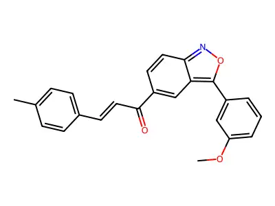 1-[3-(3-Methoxyphenyl)-2,1-benzoxazol-5-yl]-3-(4-methylphenyl)prop-2-en-1-one structure