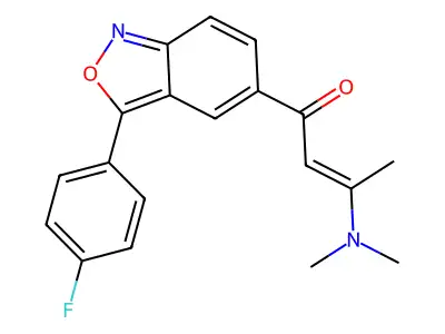 3-(Dimethylamino)-1-[3-(4-fluorophenyl)-2,1-benzoxazol-5-yl]but-2-en-1-one structure
