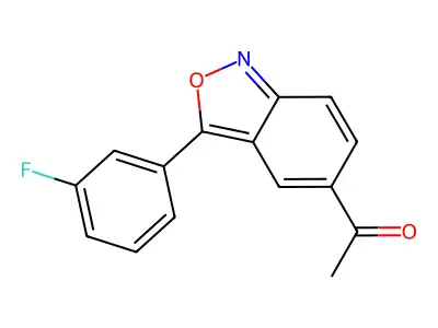 1-[3-(3-Fluorophenyl)-2,1-benzisoxazol-5-yl]-1-ethanone structure