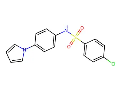 4-chloro-N-[4-(1H-pyrrol-1-yl)phenyl]benzenesulfonamide structure