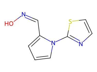 N-[[1-(1,3-thiazol-2-yl)pyrrol-2-yl]methylidene]hydroxylamine structure