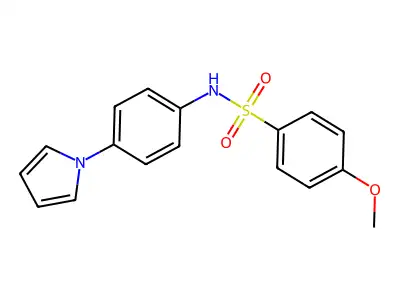 4-methoxy-N-[4-(1H-pyrrol-1-yl)phenyl]benzenesulfonamide structure