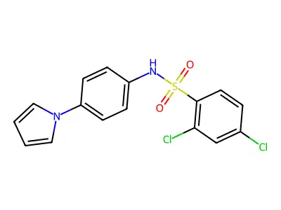 2,4-dichloro-N-[4-(1H-pyrrol-1-yl)phenyl]benzenesulfonamide structure