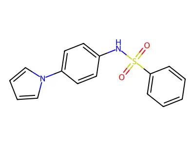 N-[4-(1H-pyrrol-1-yl)phenyl]benzenesulfonamide structure