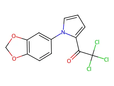 1-[1-(1,3-benzodioxol-5-yl)-1H-pyrrol-2-yl]-2,2,2-trichloro-1-ethanone structure