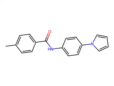 4-methyl-N-(4-pyrrol-1-ylphenyl)benzamide structure