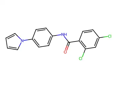 2,4-dichloro-N-[4-(1H-pyrrol-1-yl)phenyl]benzenecarboxamide structure