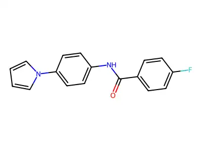 4-fluoro-N-[4-(1H-pyrrol-1-yl)phenyl]benzenecarboxamide structure