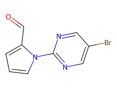 1-(5-bromo-2-pyrimidinyl)-1H-pyrrole-2-carbaldehyde structure