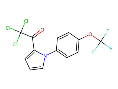 2,2,2-trichloro-1-{1-[4-(trifluoromethoxy)phenyl]-1H-pyrrol-2-yl}-1-ethanone structure