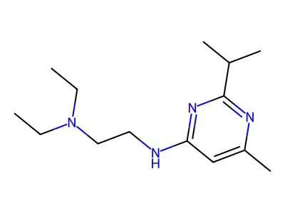 N~1~,N~1~-diethyl-N~2~-(2-isopropyl-6-methyl-4-pyrimidinyl)-1,2-ethanediamine structure